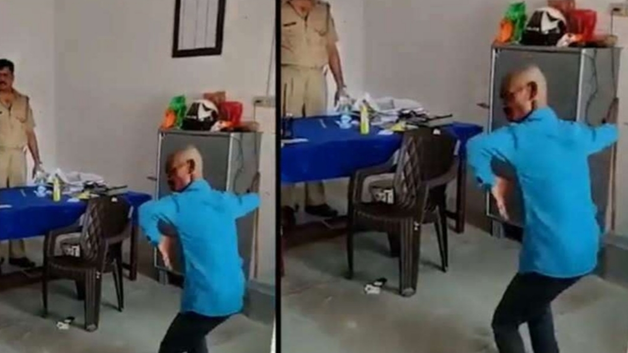 सपना चौधरी के गाने पर उत्तर प्रदेश पुलिस ने युवक का बना दिया मोर, वीडियो वायरल