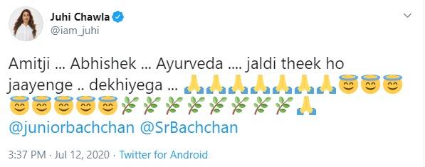 अमिताभ बच्चन के लिए ट्वीट करना जूही चावला को पड़ा भारी, लोगों ने कर दिया बुरी तरह ट्रोल