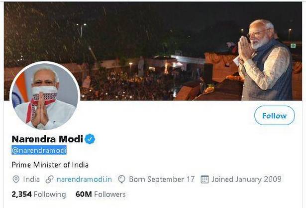 नरेंद्र मोदी के ट्वीटर पर फॉलोवर 6 करोड़ के पार, देखें टॉप 20 में किस स्थान पर हैं भारतीय प्रधानमंत्री