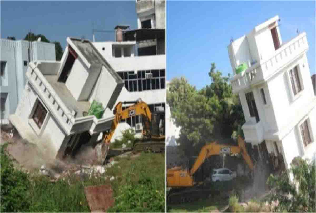 मुख्तार अंसारी के काले साम्राज्य पर चला योगी का बुलडोजर, दस हजार वर्ग फुट क्षेत्रफल पर बनी दो बिल्डिंग जमींदोज