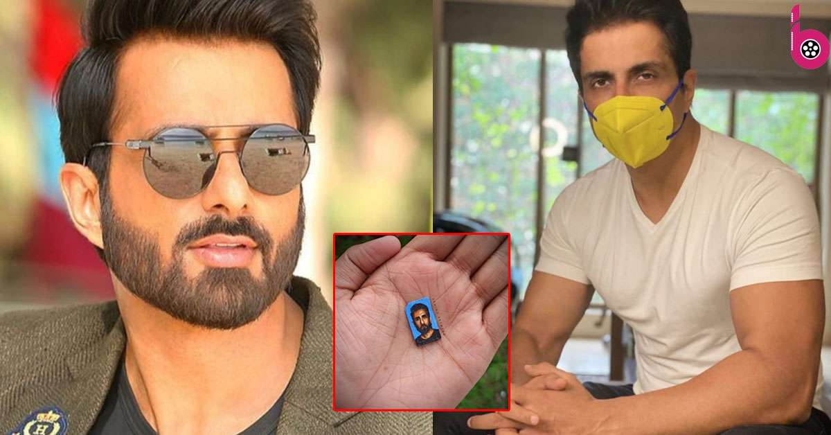 फैन ने सिम कार्ड पर बनाई सोनू सूद की पेंटिंग, एक्टर ने कहा-'10G नेटवर्क'