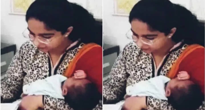 22 दिन की माँ सौम्या पांडेय Sdm के साथ निभा रही मातृ धर्म, तस्वीरें देख भर आएगा दिल