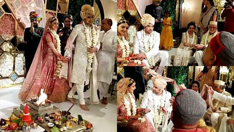 काजल अग्रवाल की शादी की पहली तस्वीर आई सामने, पति गौतम किचलू को जयमाल पहनाते दिखी अभिनेत्री