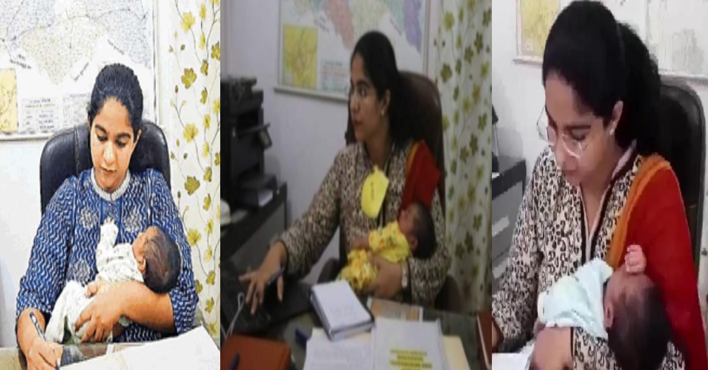 22 दिन की माँ सौम्या पांडेय Sdm के साथ निभा रही मातृ धर्म, तस्वीरें देख भर आएगा दिल