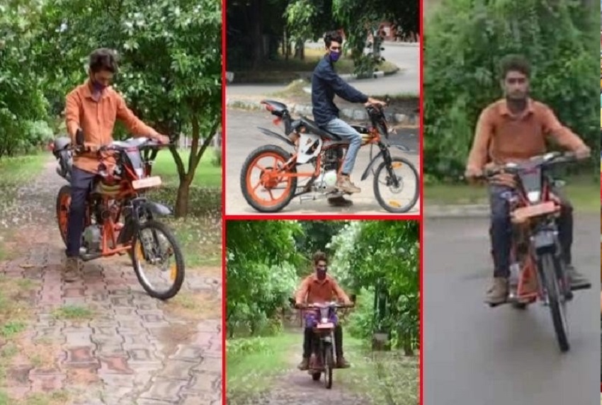 9 वीं पास लड़के ने देशी जुगाड़ लगाकर बनाई कबाड़ से बाइक