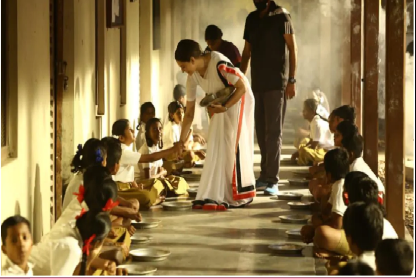 कंगना रनौत की 'थलाइवी' के सेट से तस्वीरें वायरल ,जयललिता की पुण्यतिथि पर दी श्रद्धांजलि