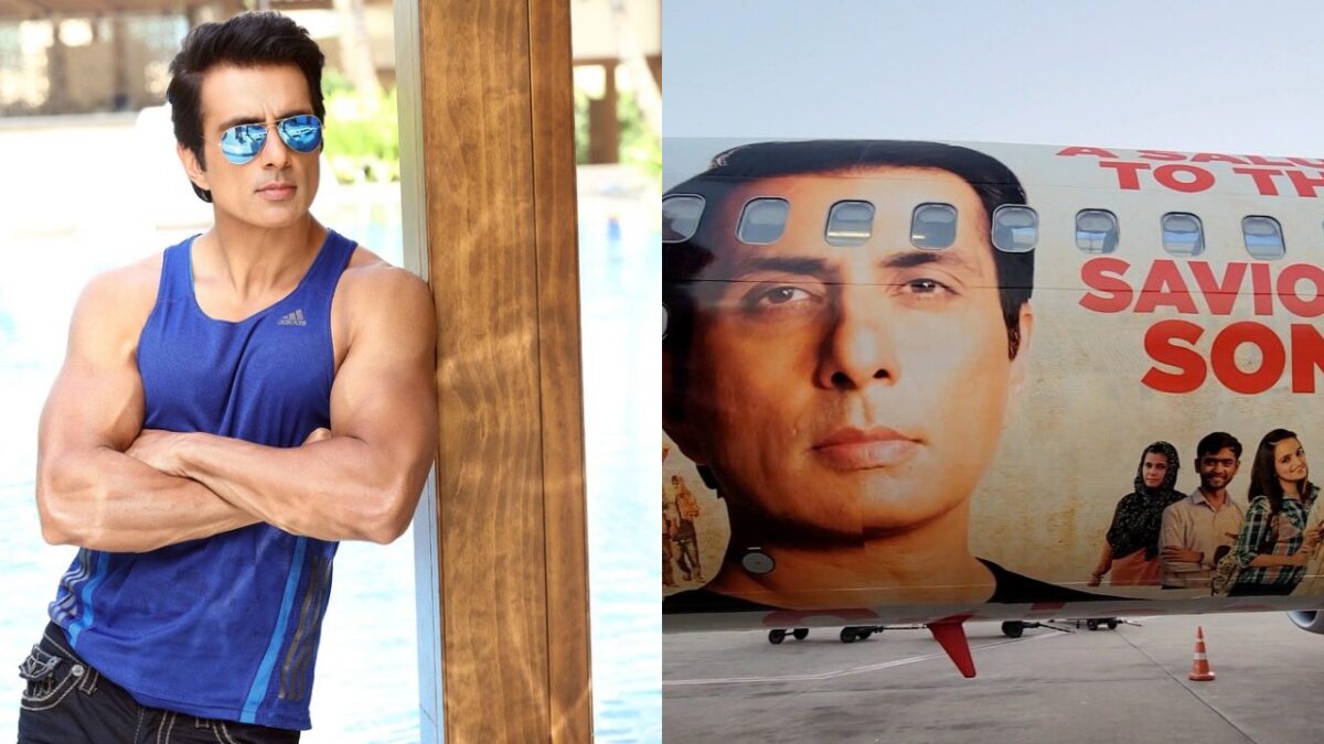 Actor Sonu Sood Got The Honor From Spicejet, Got Big Pictures Of Actor Printed On The Whole Plane