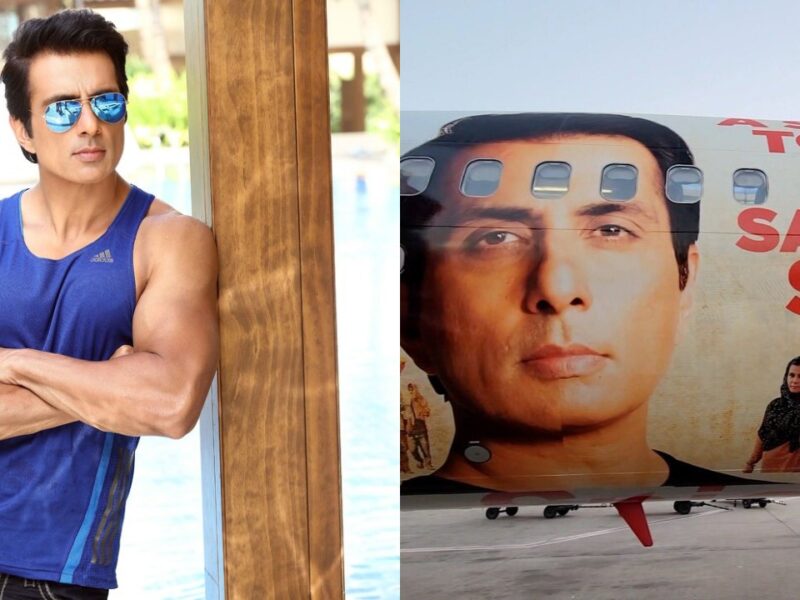 Actor Sonu Sood Got The Honor From Spicejet, Got Big Pictures Of Actor Printed On The Whole Plane