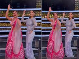 Madhuri Dixit और Nora Fatehi की अंखियों ने बढ़ाई फैंस की धड़कने, सोशल मीडिया पर वीडियो वायरल