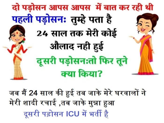 Hindi Funny Jokes: पति से लड़ाई करने के बाद पत्नी ने कहा… पत्नी- मैं मायके जा रही हूं और वहां…...