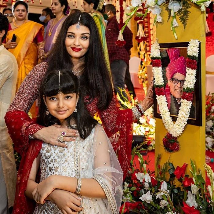 aishwarya rai bachchan: Ladies in red: Aaradhya is mom Aishwarya's  minnie-me at Anmol Ambani's wedding bash - The Economic Times