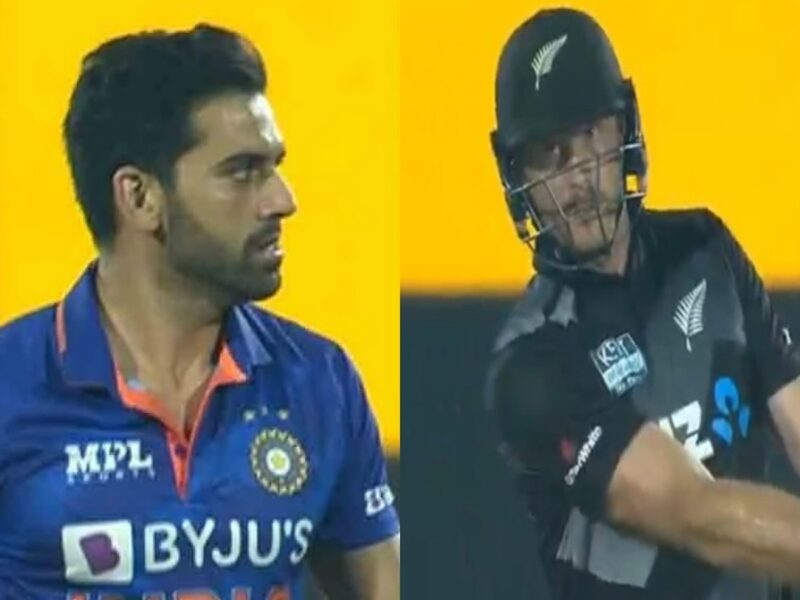 Ind Vs Nz : गुप्टिल ने छक्का लगाने के बाद दीपक चाहर को दिखाई आंखें, अगले गेंद पर ही भारतीय गेंदबाज ने लिया बदला, देखें वीडियो