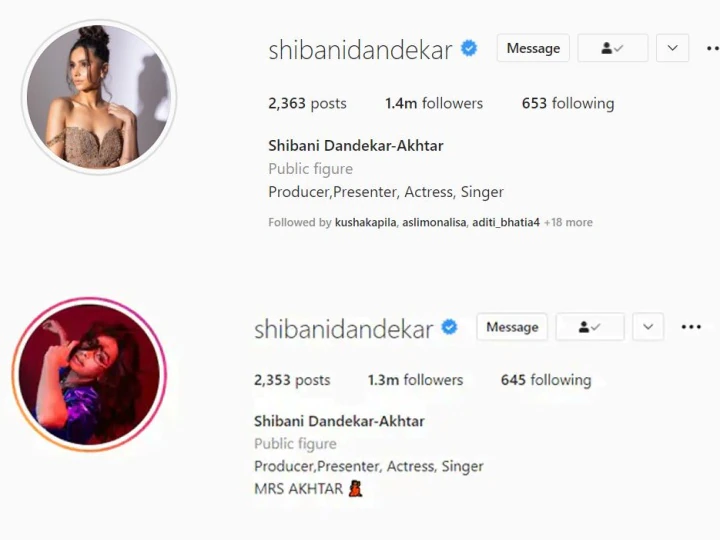 Shibani Dandekar को नहीं भाया मिसेज अख्तर का टैग, शादी के महज कुछ दिनोें बाद ही किया रिमूव