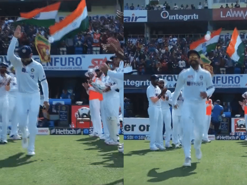 Virat Kohli को 100वें टेस्ट में 'गार्ड ऑफ ऑनर' देकर किया गया सम्मानित, रोहित-विराट में दिखा ब्रोमांस, देखें Video