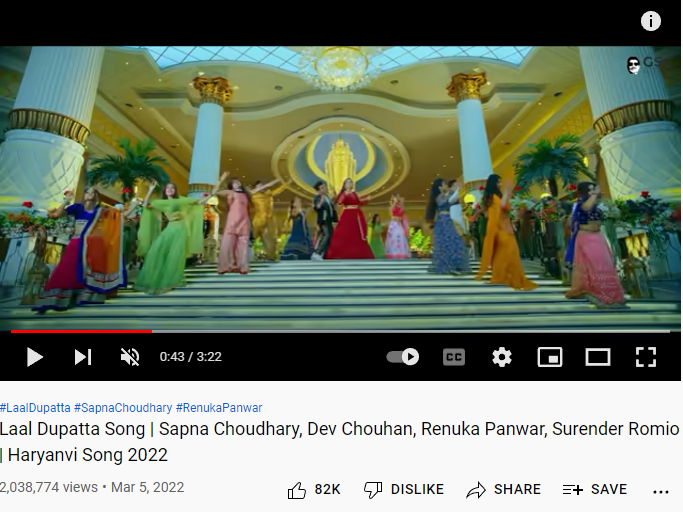 Sapna Choudhary ने लाल दुपट्टा गाने पर किया धमाकेदार डांस, सोशल मीडिया पर तहलका मचा रहा उनका ये Video, आप भी देखें