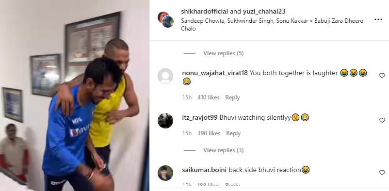 'बाबू जी जरा धीरे चलो' गाने पर झूमते दिखे Shikhar Dhawan और Chahal, वीडियो देख आप भी हो जाएंगे फैन
