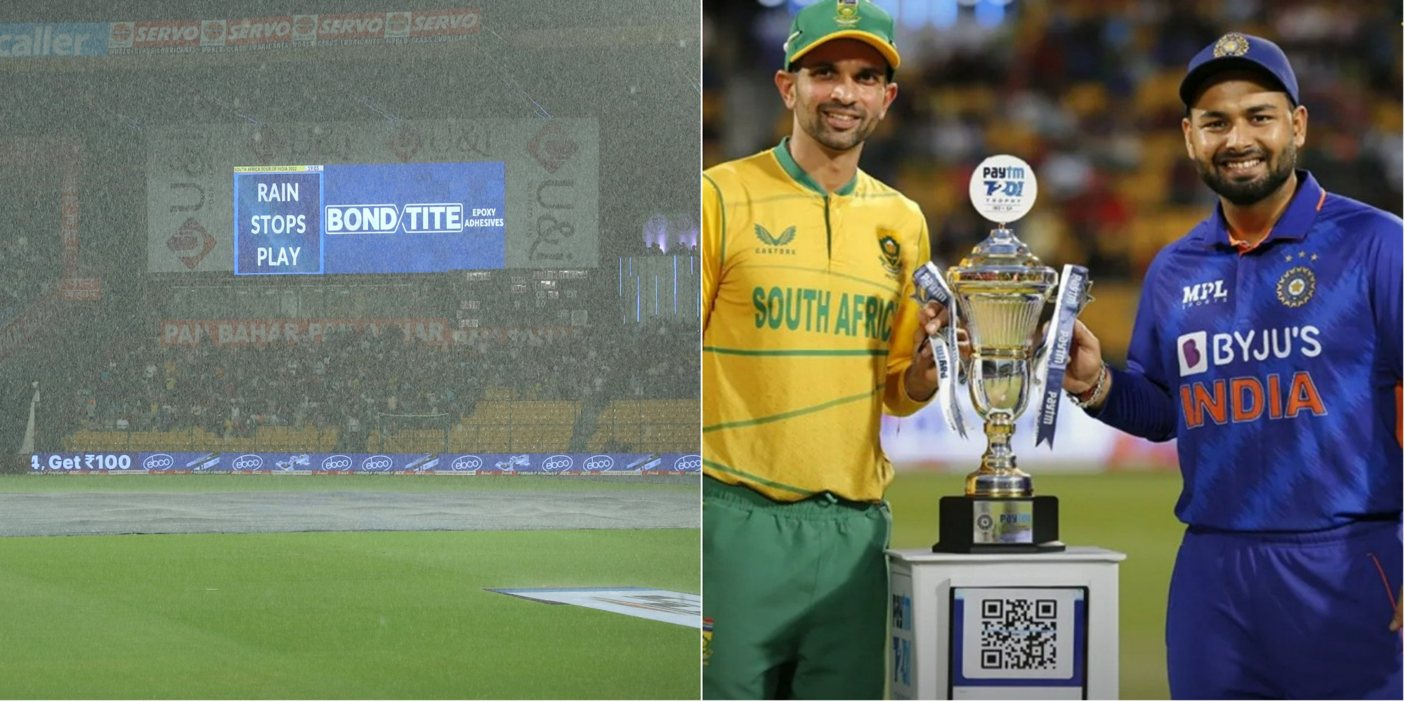 Ind Vs Sa: बारिश के चलते पांचवा मुकाबला किया गया रद्द