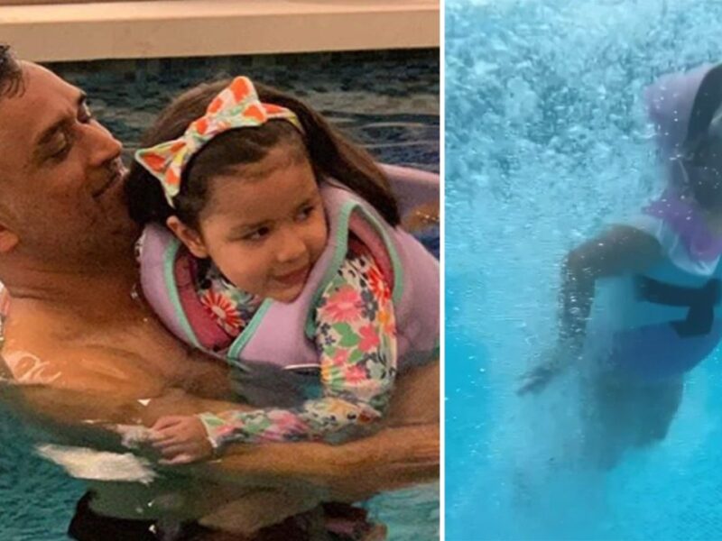 Ziva Singh Dhoni है स्विमिंग एक्सपर्ट, वायरल वीडियो से हुआ इस बात का खुलासा