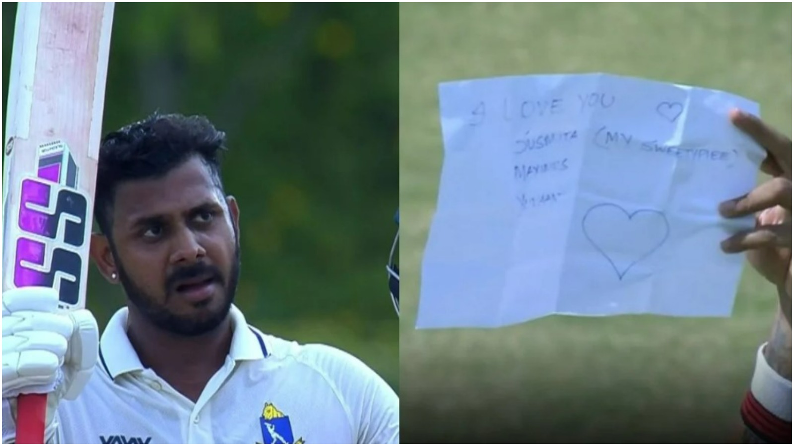 शतक जड़ते ही रोमांटिक हुए बंगाल के खेल मंत्री Manoj Tiwary, लाइव मैच में जेब से निकाला लव लेटर