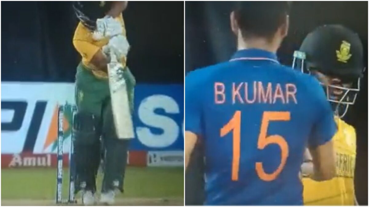 छोटे कद के Temba Bavuma को भुवी ने दिखाया भारतीय स्वैग, एक-साथ दर्द देकर झटपट मांगी मांफी, देखें Video