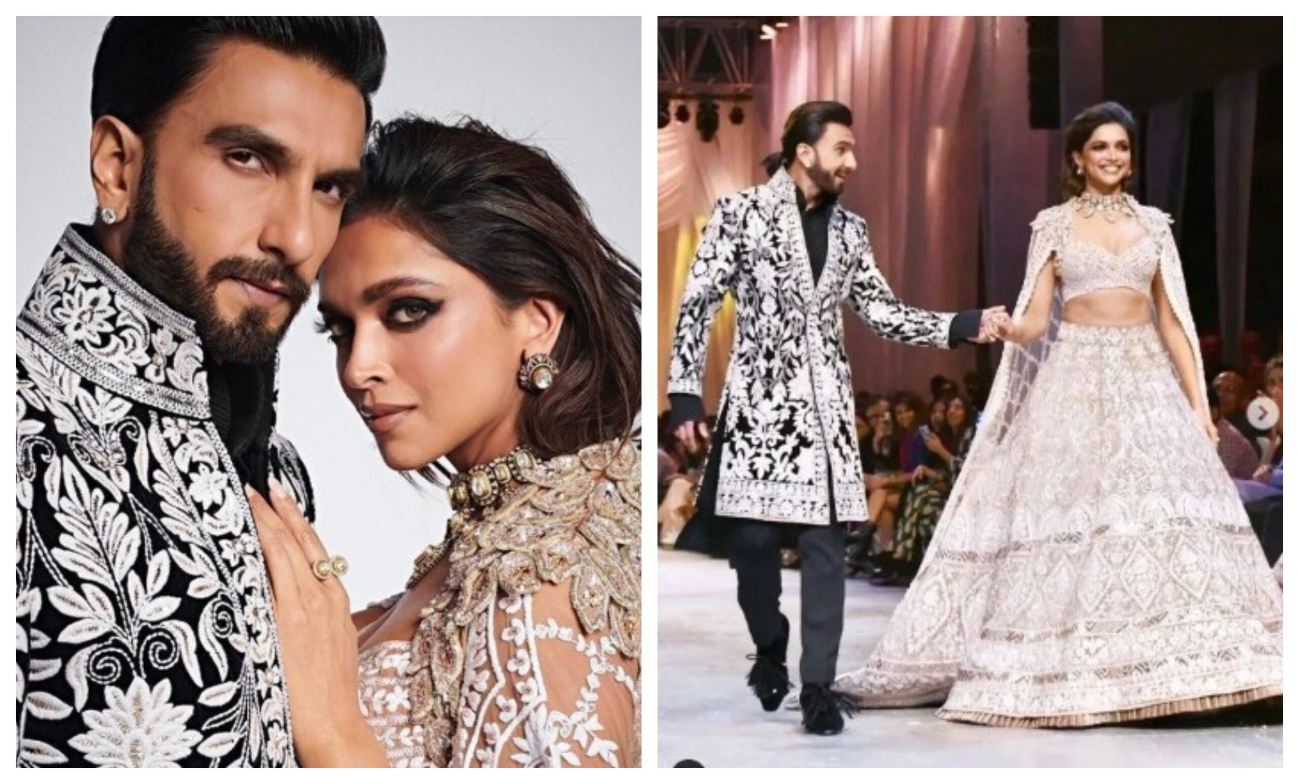 Ranveer Singh और दीपिका पादुकोण ने मिलकर बिखेरा अपने प्यार का जादू, रैंप पर किया एक - दूसरे को किस
