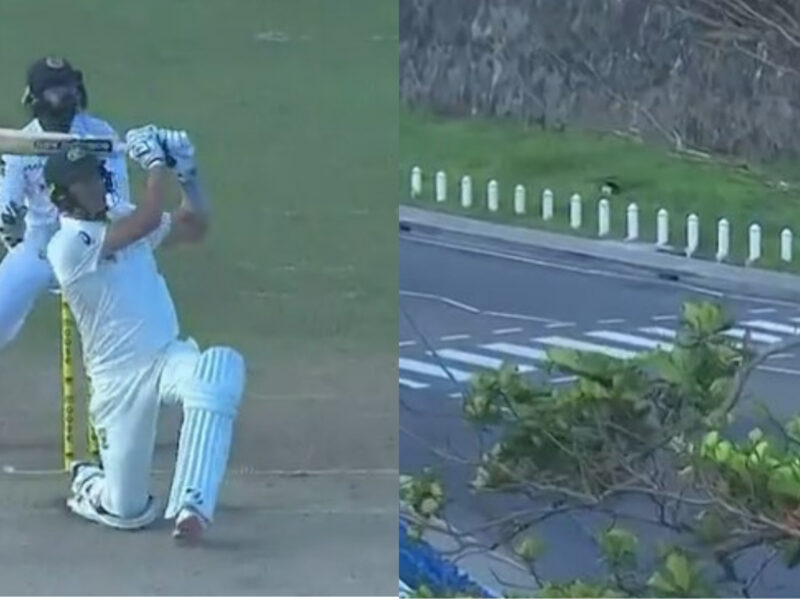 Sl Vs Aus: Pat Cummins ने जड़ा ऐसा गगनचुंबी छ्क्का, स्टेडियम के बाहर सड़क किनारे पहुंची गेंद
