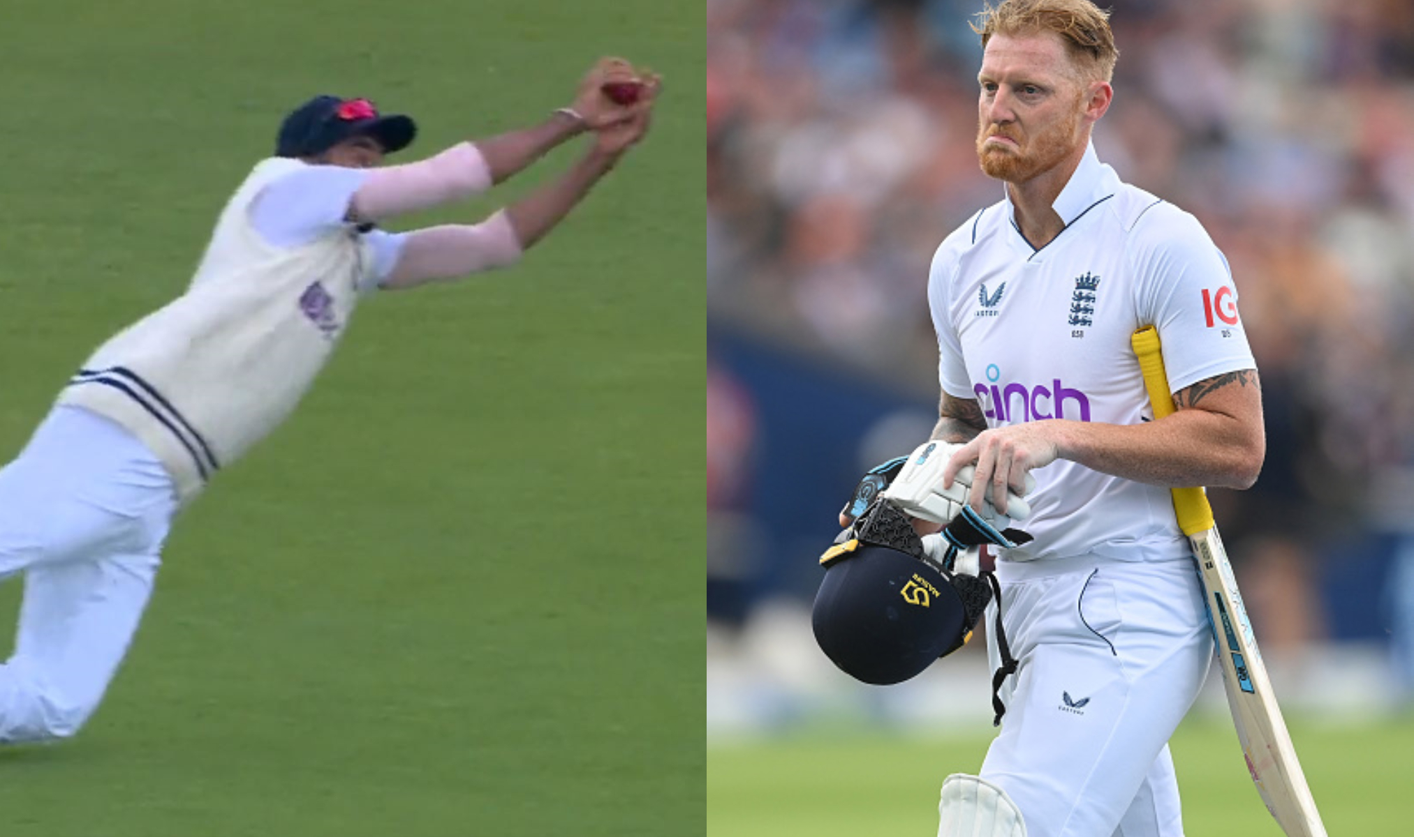 Jasprit Bumrah ने शानदार कैच लेकर Ben Stokes को भेजा पवेलियन