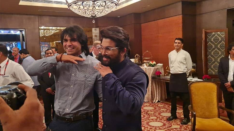 Allu Arjun और Neeraj Chopra ने साथ में किया धमाकेदार डांस, सोशल मीडिया पर वायरल हुआ वीडियो