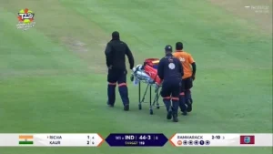 Ndw Vs Wiw: Live मैच में घटी बड़ी दुर्घटना, स्टार खिलाड़ी गंभीर रूप से चोटिल होकर पहुंची अस्पताल, वायरल हुआ Video∼