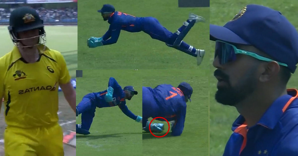 Video: जान जोखिम में डाल केएल राहुल ने हवा में उछलकर लपका कैच, तो ऑस्ट्रेलिाई खिलाड़ी भी रह गया दंग∼