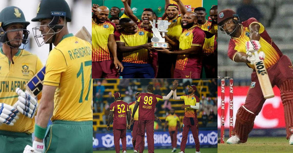 Sa Vs Wi: वेस्टइंडीज़ की टीम ने किया बड़ा उलटफेर, 7 रनों से साउथ अफ्रीका को हराकर जीती टी20 सीरीज
