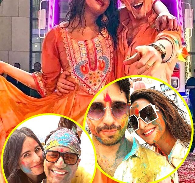 Watch How Bollywood Celebrities, Katrina Kaif And Vicky Kaushal Celebrate Holi, (1)
