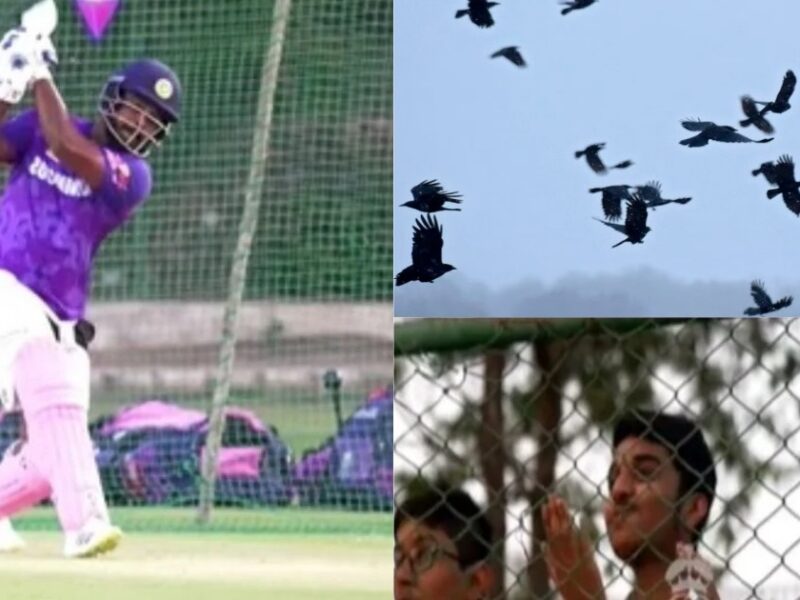 Video: टीम इंडिया में नहीं मिल रही जगह, तो संजू सैमसन ने बल्ले से मचाया आंतक, जान बचा कर भागे छत पर बैठे कौए