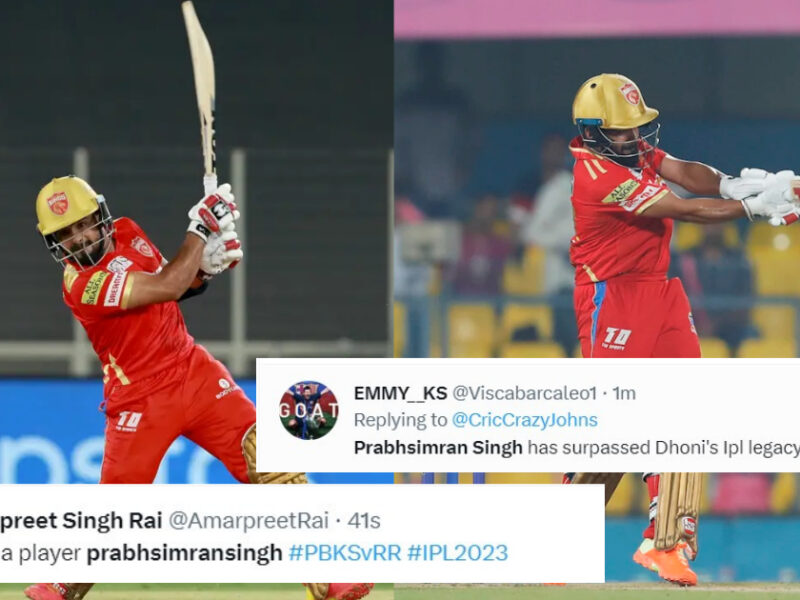 &Quot;इंडिया का नेक्सट धोनी&Quot; प्रभसिमरन सिंह ने पावरप्ले में लगाए चौकेे-छक्के, तो फैंस ने सोशल मीडिया पर दिए रिएक्शन
