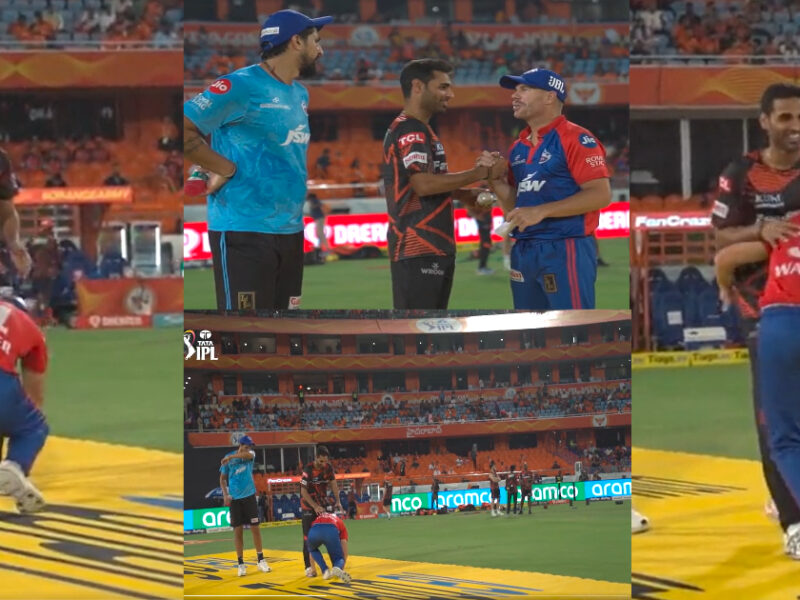 Video: पैरों में जा गिरे David Warner, तो भुवनेश्वर कुमार ने लगाया गले, वायरल हुआ वीडियो