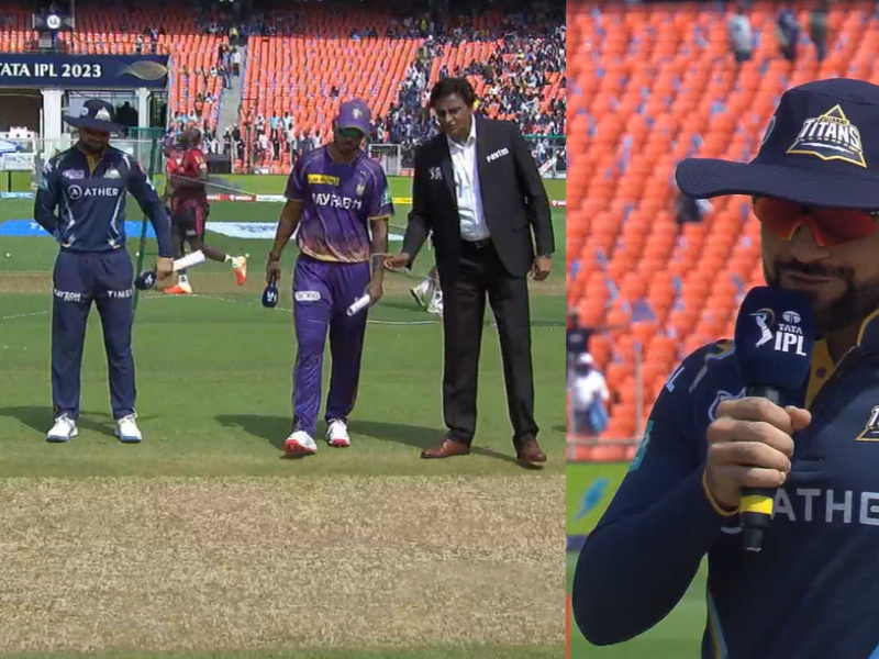 Gt Vs Kkr: गुजरात ने टॉस जीतकर किया पहले बल्लेबाजी का फैसला, हार्दिक पंड्या के बिना नए कप्तान के साथ मैदान पर उतरी टाइटंस