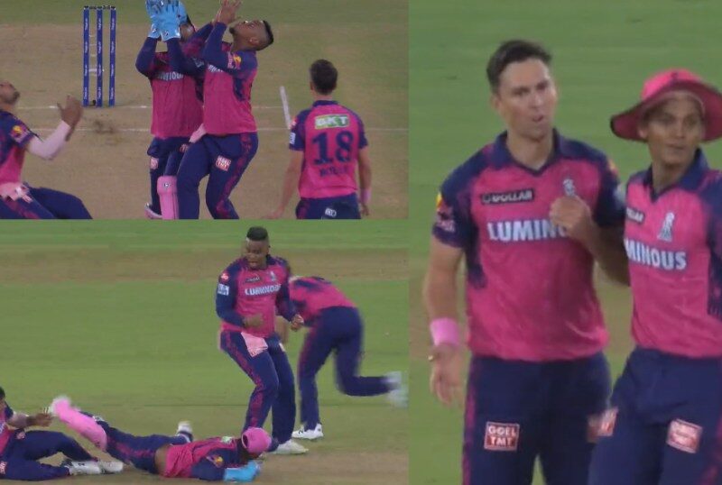Video: एक कैच लेने के लिए टकरा गए 4 फिल्डर, फिर संजू सैमसन के हाथ से गेंद उड़कर ट्रेंट बोल्ट ने पकड़ा कमाल का कैच