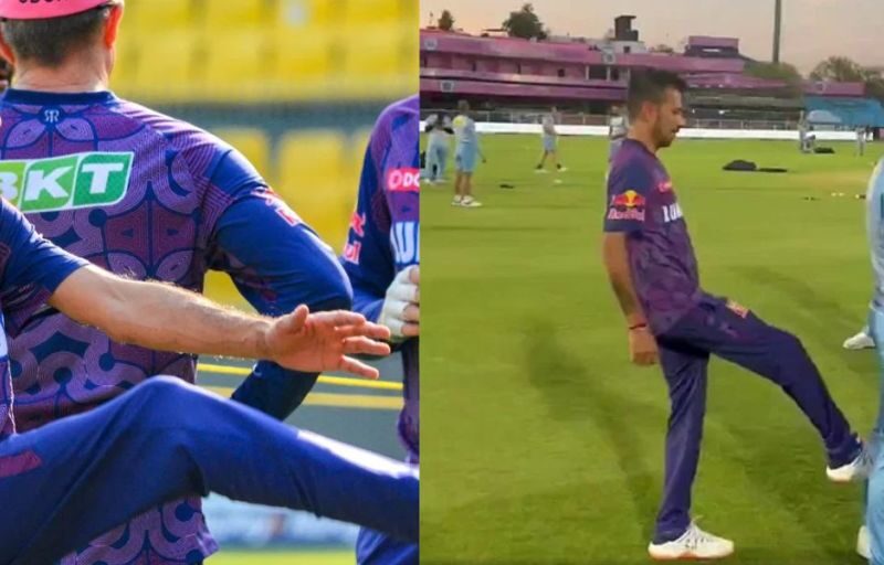 Video: युजवेंद्र चहल ने मैच से पहले क्विंटन डी कॉक के प्राइवेट पार्ट पर मारी लात, वीडियो हुआ वायरल