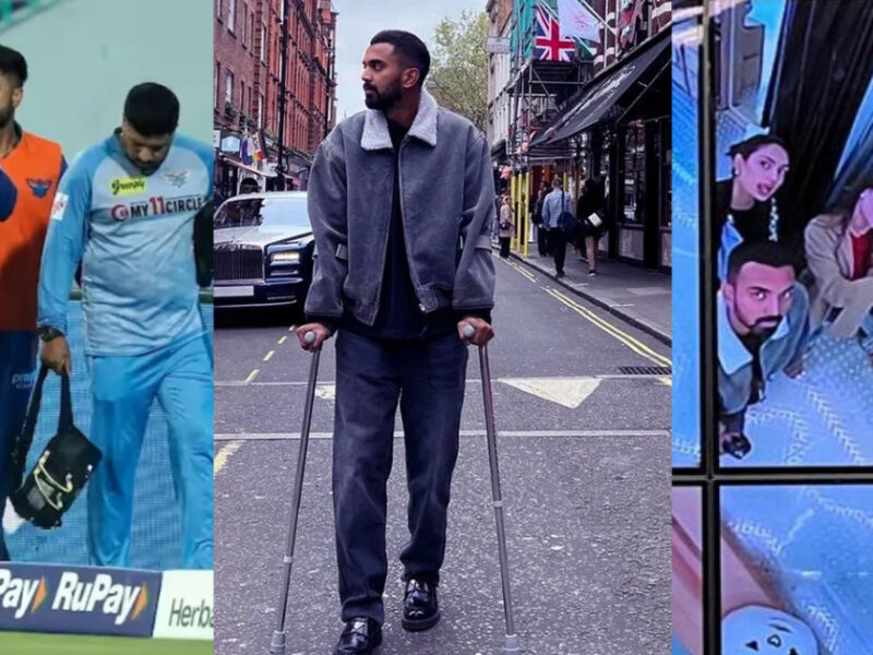 सर्जरी के बाद बैसाखी के सहारे घूमने निकले Kl Rahul, आथिया के साथ शेयर की तस्वीर 