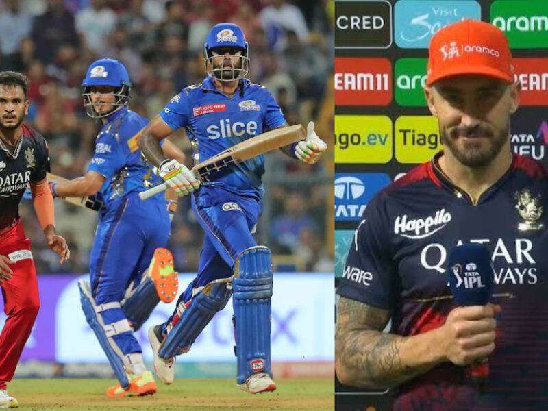हार के बाद बल्लोंबाजों पर जमकर बरसे Faf Du Plessis, तो Sky की तारीफ में कही बड़ी बात 