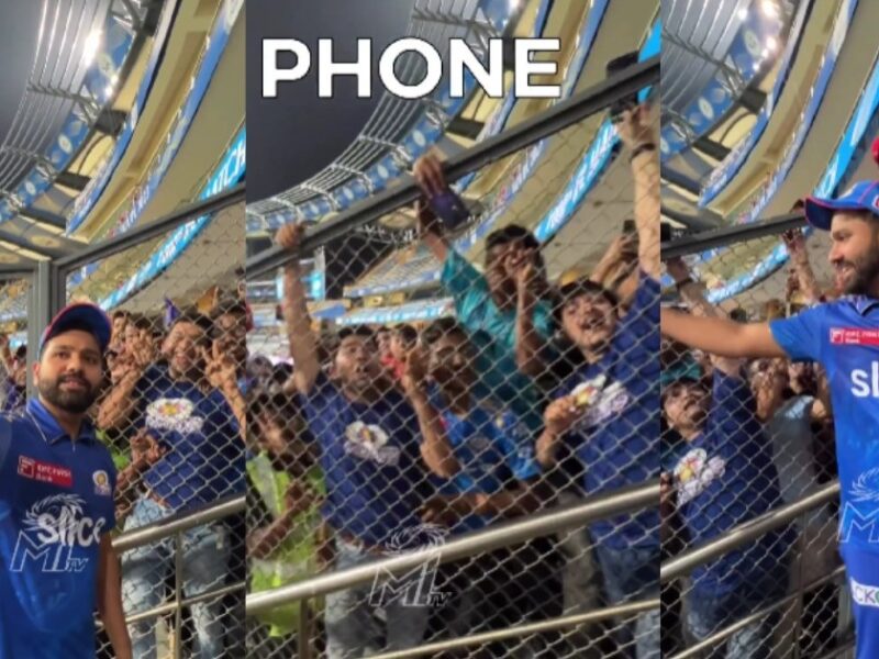 मुंबई इंडियंस के फैन के साथ सेल्फी लेकर उनका मोबाइल लेकर भाग गए रोहित शर्मा, फिर जो हुआ वो Video देखें