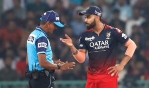 नवीन उल हक से लड़ाई के दौरान विराट को आया गुस्सा, जूता दिखाते हुए किंग कोहली ने दी मारने की धमकी, वायरल हुआ Video 
