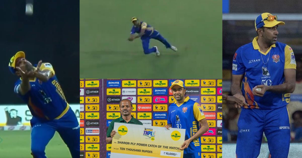 R Ashwin Caught A Surprising Catch Flying In The Air In Tnpl, Video Went Viral