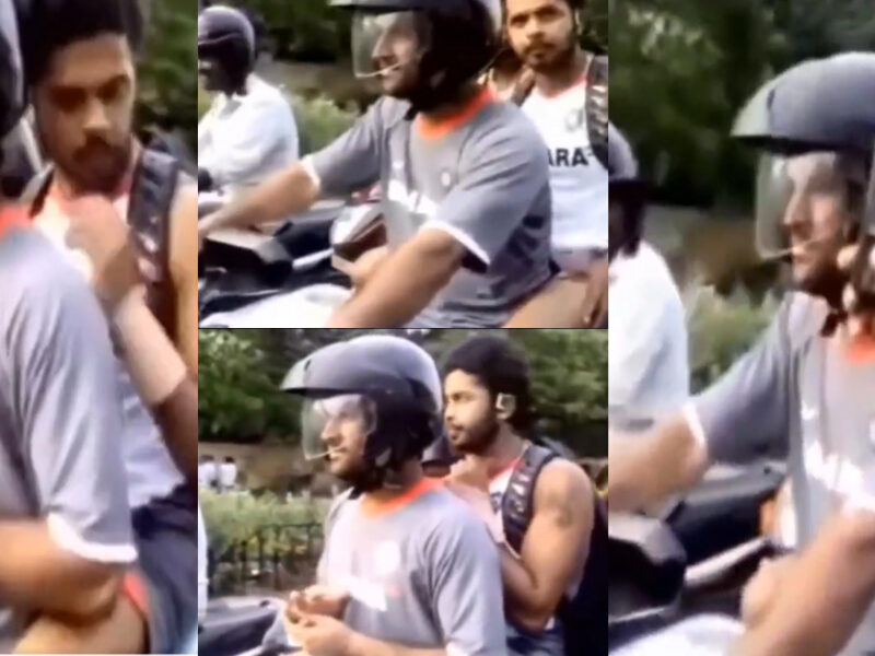 Ms Dhoni Drives Sreesanth On The Road, Video Goes Viral