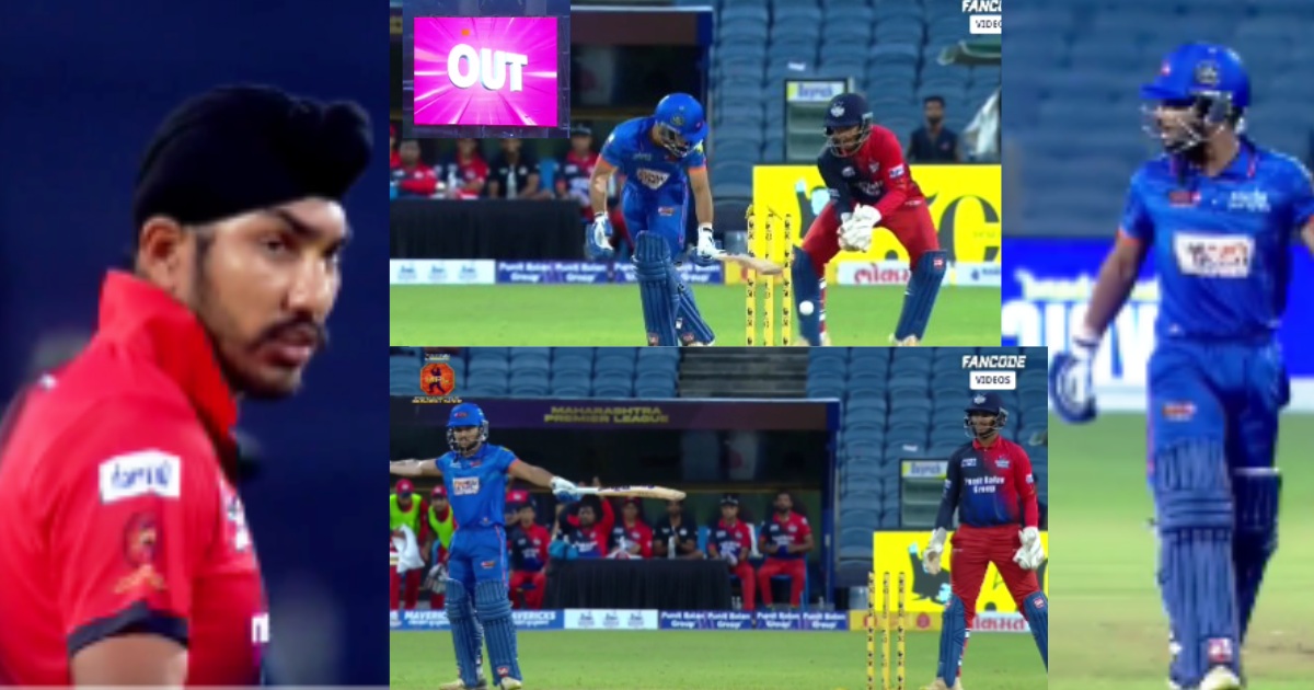 Bizarre Incident In Mpl 2023 Batsman Clean Bowled Yet Referred To 3Rd Umpire