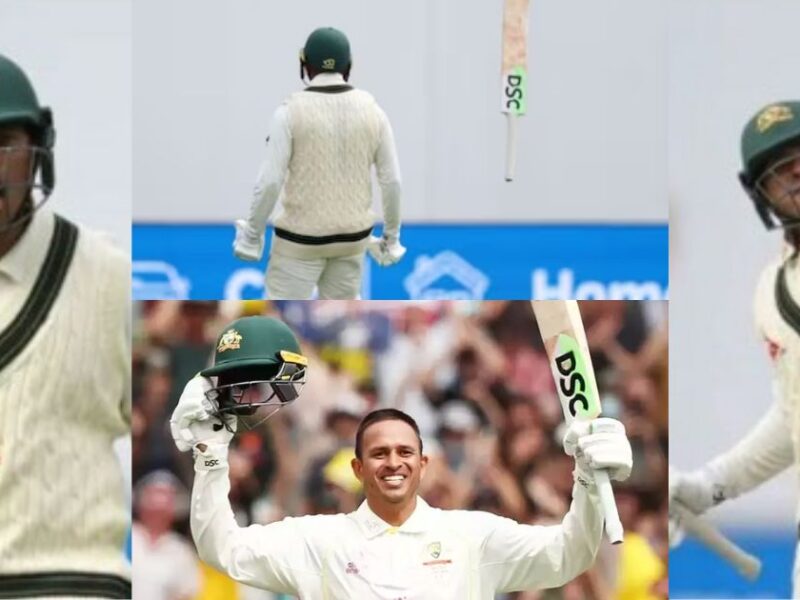 Usman Khawaja Throws Bat 100 Meters After Scoring Century In Ashes