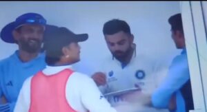 इधर बैक टू बैक गिर रहे थे विकेट,उधर आउट होकर विराट कोहली मज़े से खा रहे थे खाना, वायरल हुआ Video 2 Virat Kohli