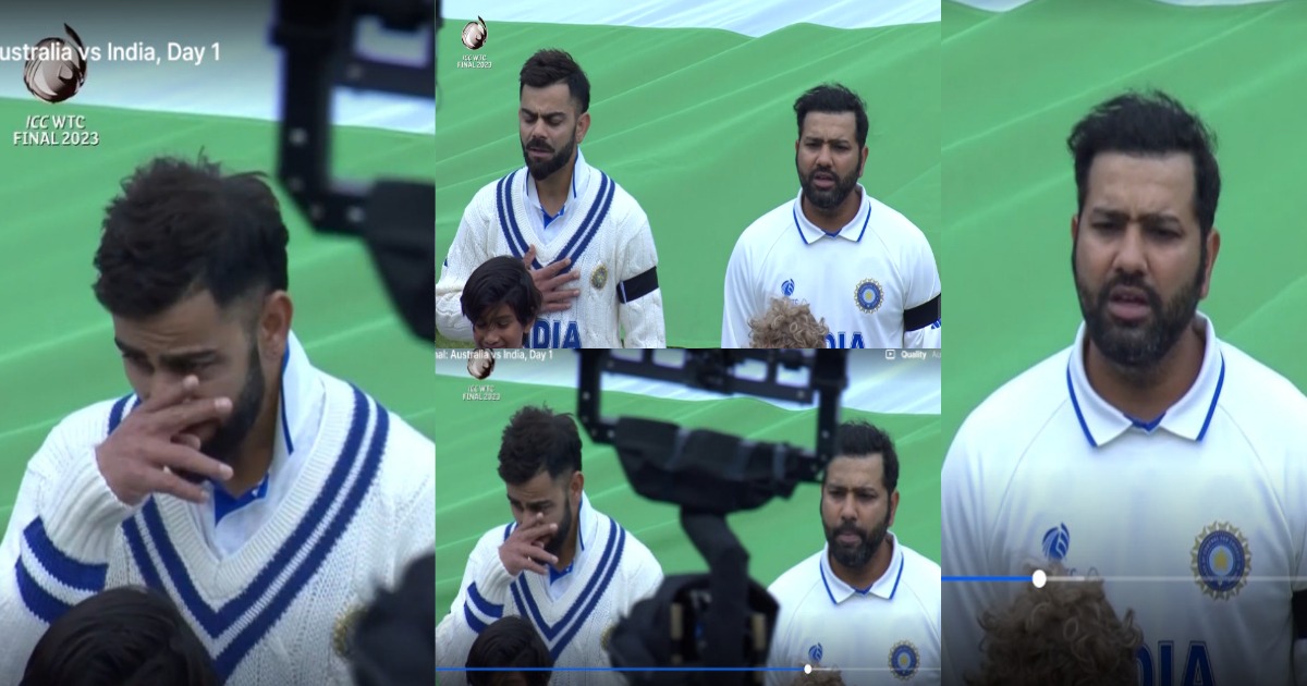 Virat Kohli And Rohit Sharma Started Crying During The National Anthem In The Wtc Final Video Went Viral