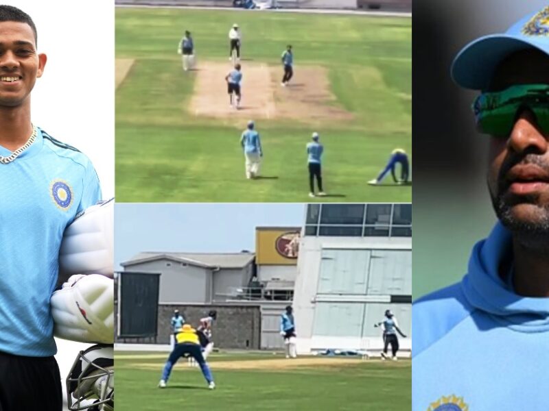Ind Vs Wi Team India Played A Practice Match R Ashwin Captain Yashasvi Jaiswal Hit Destructive Inning Match Report