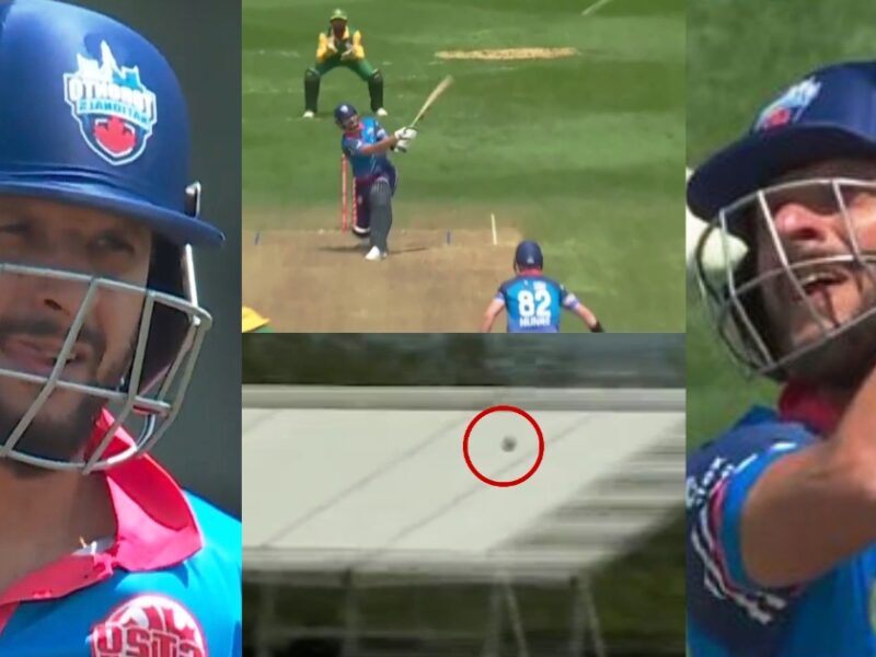 Shahid Afridi Had A Blast In Global T20 League Hit Consecutive Sixes Watch Video